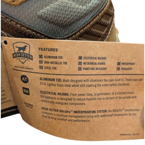 Irish Setter Cascade Waterproof Aluminum Toe Work Boots 83244 Women's 7 NWT - Picture 11 of 13